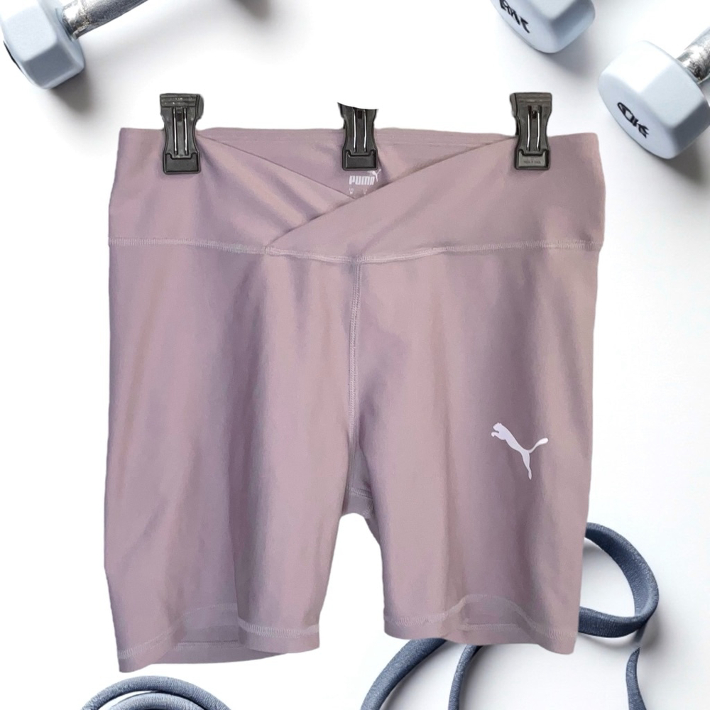 Puma Light Brownish Purple Mauve Active Wear Athletic Shorts Women Medium
